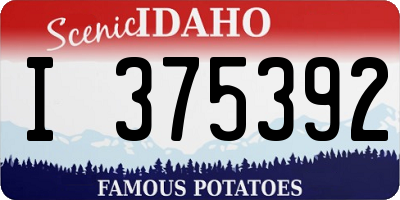 ID license plate I375392