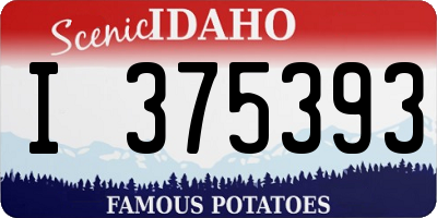 ID license plate I375393