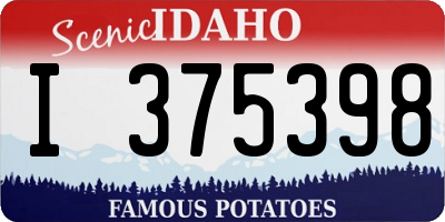 ID license plate I375398