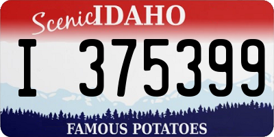 ID license plate I375399