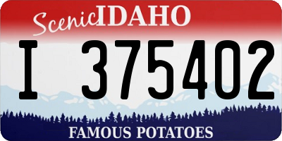 ID license plate I375402