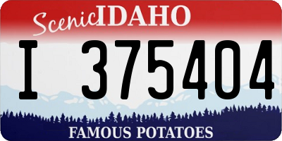 ID license plate I375404