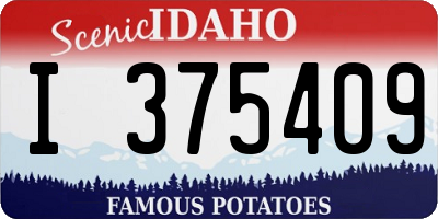 ID license plate I375409
