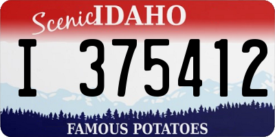 ID license plate I375412