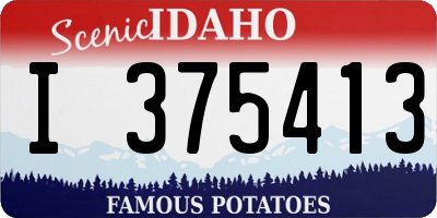 ID license plate I375413