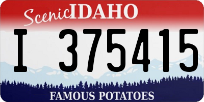 ID license plate I375415