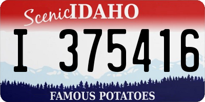 ID license plate I375416