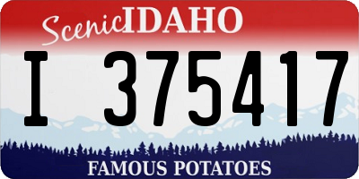 ID license plate I375417