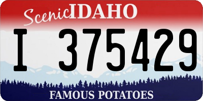 ID license plate I375429