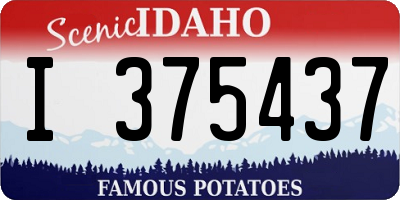 ID license plate I375437