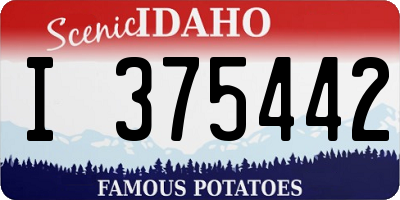 ID license plate I375442