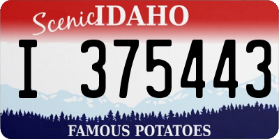 ID license plate I375443