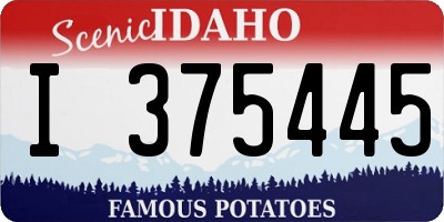 ID license plate I375445
