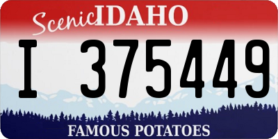 ID license plate I375449