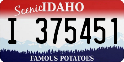 ID license plate I375451