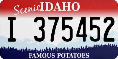 ID license plate I375452