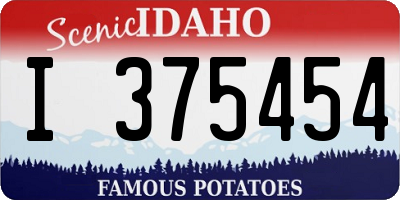 ID license plate I375454