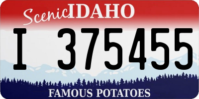ID license plate I375455
