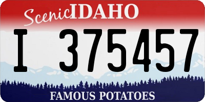 ID license plate I375457