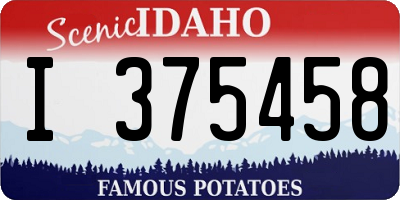 ID license plate I375458