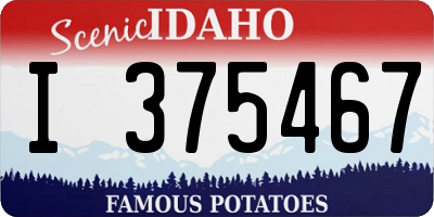 ID license plate I375467