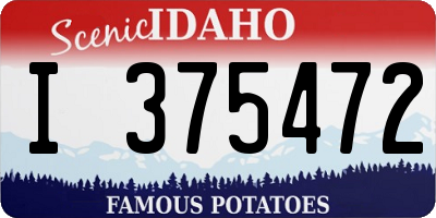 ID license plate I375472