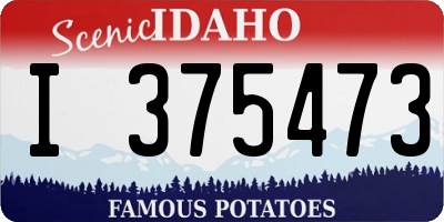 ID license plate I375473