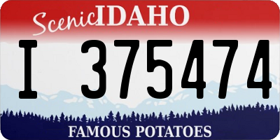 ID license plate I375474