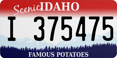 ID license plate I375475