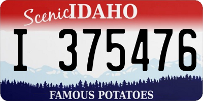 ID license plate I375476