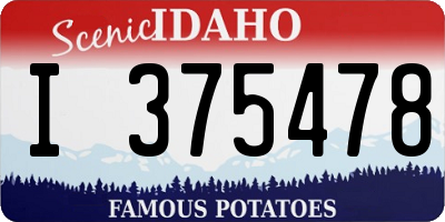 ID license plate I375478
