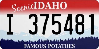 ID license plate I375481
