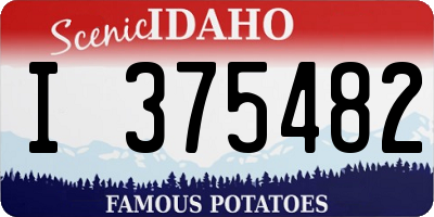ID license plate I375482