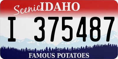 ID license plate I375487