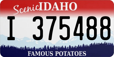 ID license plate I375488