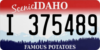 ID license plate I375489