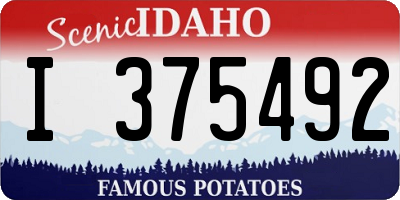 ID license plate I375492
