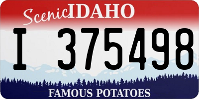 ID license plate I375498
