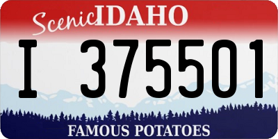 ID license plate I375501