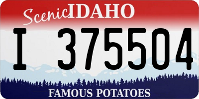 ID license plate I375504