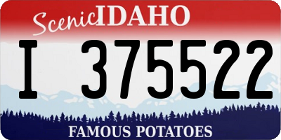 ID license plate I375522
