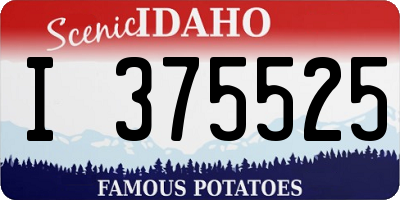 ID license plate I375525