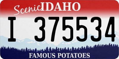 ID license plate I375534
