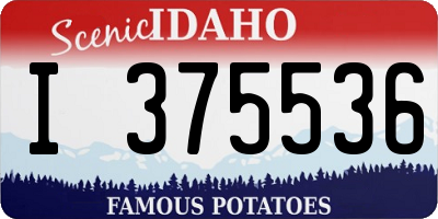 ID license plate I375536