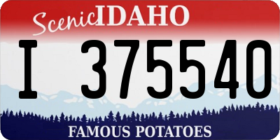 ID license plate I375540