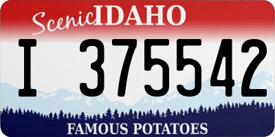 ID license plate I375542