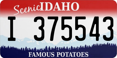 ID license plate I375543