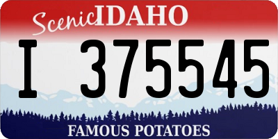 ID license plate I375545