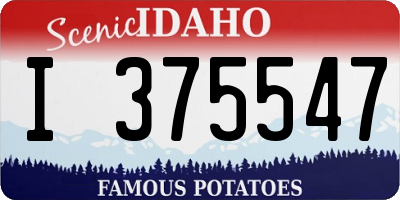 ID license plate I375547