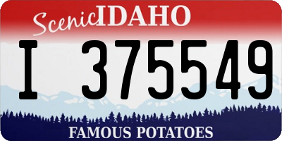 ID license plate I375549